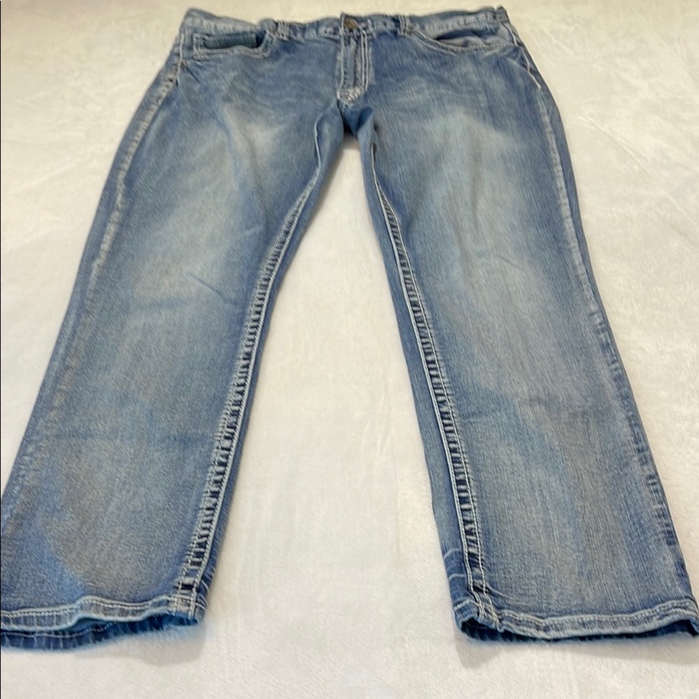 TRUE LUCK SIZE 38/32 Men's Light Blue Jeans